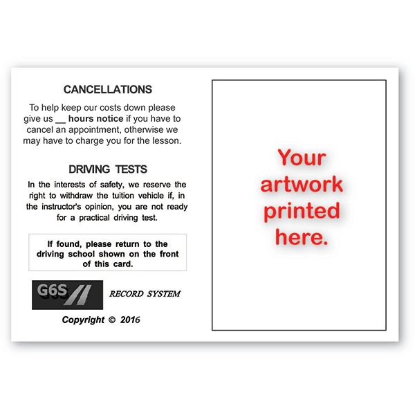 Personalized Pupil Appointment Cards Freestyle